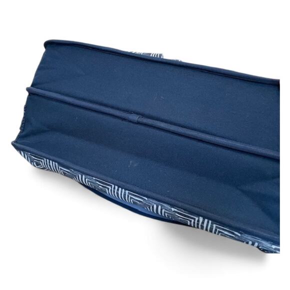 Thirty One Double Duty Caddy Windswept Diamonds Storage Organize Bag Tote Blue - Picture 6 of 8